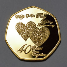 Load image into Gallery viewer, On Our 40th Wedding Anniversary (poem) - 24ct Gold