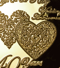 Load image into Gallery viewer, On Our 40th Wedding Anniversary (poem) - 24ct Gold