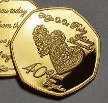 Load image into Gallery viewer, On Our 40th Wedding Anniversary (poem) - 24ct Gold
