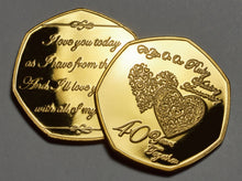 Load image into Gallery viewer, On Our 40th Wedding Anniversary (poem) - 24ct Gold