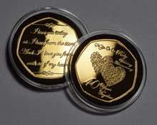 Load image into Gallery viewer, On Our 40th Wedding Anniversary (poem) - 24ct Gold