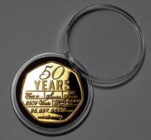Load image into Gallery viewer, Your 50th Wedding Anniversary - Hours, Minutes etc - 24ct Gold with Gemstone