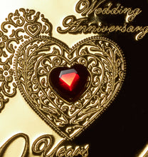 Load image into Gallery viewer, Your 50th Wedding Anniversary - Hours, Minutes etc - 24ct Gold with Gemstone