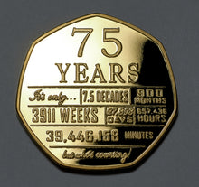 Load image into Gallery viewer, 75th Birthday 'But Who's Counting' - 24ct Gold
