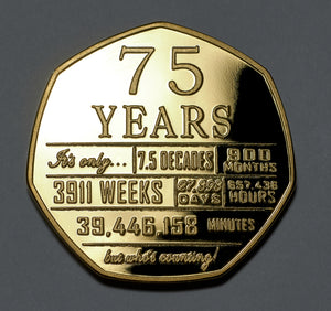 75th Birthday 'But Who's Counting' - 24ct Gold