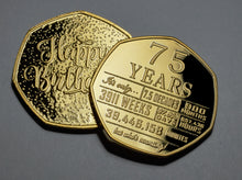 Load image into Gallery viewer, 75th Birthday 'But Who's Counting' - 24ct Gold