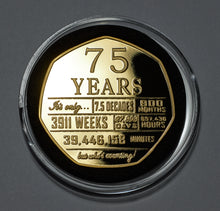 Load image into Gallery viewer, 75th Birthday &#39;But Who&#39;s Counting&#39; - 24ct Gold