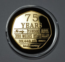 Load image into Gallery viewer, 75th Birthday 'But Who's Counting' - 24ct Gold