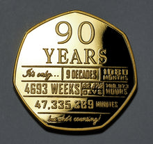 Load image into Gallery viewer, 90th Birthday 'But Who's Counting' - 24ct Gold