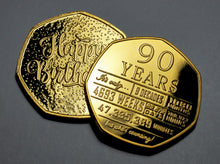 Load image into Gallery viewer, 90th Birthday 'But Who's Counting' - 24ct Gold