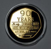 Load image into Gallery viewer, 90th Birthday 'But Who's Counting' - 24ct Gold