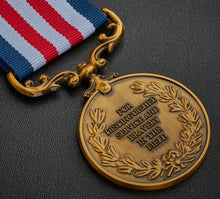 Load image into Gallery viewer, On Our 5th Wooden Wedding Anniversary Medal in Case - Antique Gold