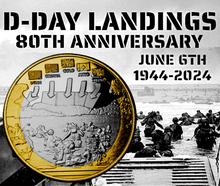 Load image into Gallery viewer, D-Day Landings 80th Anniversary - Dual Metal Silver & 24ct Gold