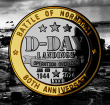 Load image into Gallery viewer, D-Day Landings 80th Anniversary - Dual Metal Silver & 24ct Gold