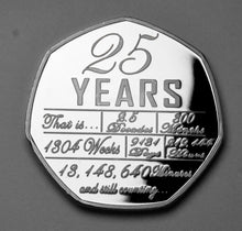 Load image into Gallery viewer, On Your 25th Wedding Anniversary 'And Still Counting' - Silver with Diamante