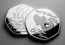 Load image into Gallery viewer, On Your 60th Wedding Anniversary - Silver with Diamante