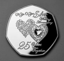 Load image into Gallery viewer, On Your 25th Wedding Anniversary 'And Still Counting' - Silver with Diamante