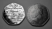 Load image into Gallery viewer, For You On Your First Wedding Anniversary - Silver with Diamante