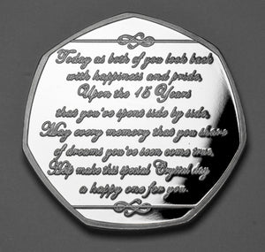 On Your 15th Crystal Wedding Anniversary - Silver
