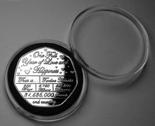 Load image into Gallery viewer, For You On Your First Wedding Anniversary - Silver with Diamante