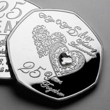 Load image into Gallery viewer, On Your 25th Wedding Anniversary 'And Still Counting' - Silver with Diamante