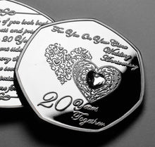 Load image into Gallery viewer, On Your 20th Wedding Anniversary - Silver with Gemstone