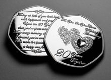 Load image into Gallery viewer, On Your 20th Wedding Anniversary - Silver with Gemstone