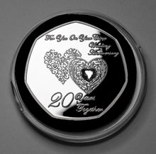 Load image into Gallery viewer, On Your 20th Wedding Anniversary - Silver with Gemstone