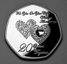 Load image into Gallery viewer, On Your 20th Wedding Anniversary - Silver with Gemstone