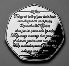 Load image into Gallery viewer, On Your 20th Wedding Anniversary - Silver