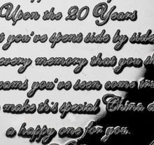 Load image into Gallery viewer, On Your 20th Wedding Anniversary - Silver