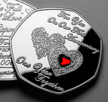 Load image into Gallery viewer, On Our First Anniversary - Silver with Gemstone