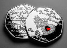 Load image into Gallery viewer, For You On Your First Wedding Anniversary - Silver with Diamante