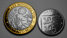 Load image into Gallery viewer, Memento Mori 'MEMORARE NOVISSIMA TUA' - Silver & 24ct Gold