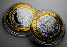 Load image into Gallery viewer, Memento Mori 'MEMORARE NOVISSIMA TUA' - Silver & 24ct Gold