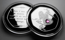 Load image into Gallery viewer, Just Because... I Love You - Silver with Pink Diamante