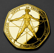 Load image into Gallery viewer, Elements of Life, Pentagram - 24ct Gold