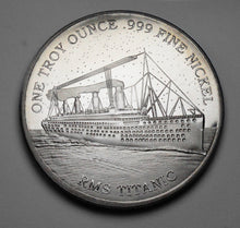 Load image into Gallery viewer, .999 Nickel Round - 1 Troy Ounce (31.1g) - RMS TITANIC