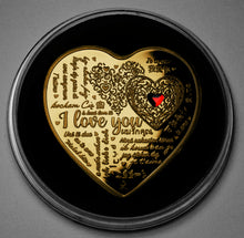 Load image into Gallery viewer, Happy Valentine&#39;s Day - 24ct Gold Heart with Diamante