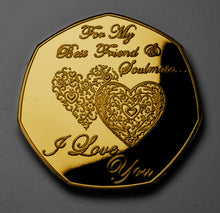 Load image into Gallery viewer, Best Friend and Soulmate - Happy Valentine's Day - 24ct Gold