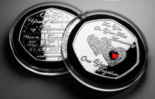 Load image into Gallery viewer, For You On Your First Anniversary -  Red Diamante - Silver