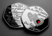 Load image into Gallery viewer, On Our First Wedding Anniversary - Red Diamante - Silver