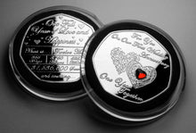 Load image into Gallery viewer, On Our First Wedding Anniversary - Red Diamante - Silver