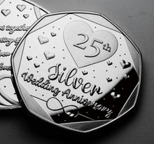 Load image into Gallery viewer, 25th Wedding Anniversary - Silver