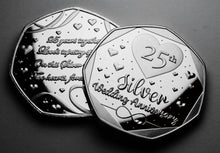 Load image into Gallery viewer, 25th Wedding Anniversary - Silver