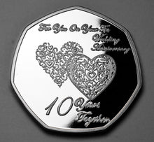 Load image into Gallery viewer, On Your 10th Wedding Anniversary (Days, Hours, Minutes etc) - Silver