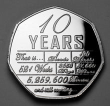 Load image into Gallery viewer, On Your 10th Wedding Anniversary (Days, Hours, Minutes etc) - Silver