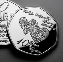 Load image into Gallery viewer, On Your 10th Wedding Anniversary (Days, Hours, Minutes etc) - Silver