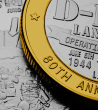 Load image into Gallery viewer, D-Day Landings 80th Anniversary - Dual Metal Silver & 24ct Gold