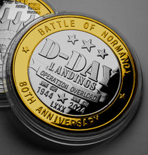 Load image into Gallery viewer, D-Day Landings 80th Anniversary - Dual Metal Silver & 24ct Gold